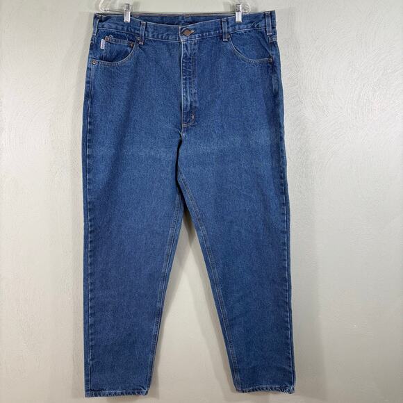 Carhartt B17 Men's 42x34 Relaxed Fit Tapered Leg Work Carpenter Denim Jeans*READ - Picture 9 of 11